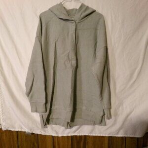 Aerie Henley Snap closure Hooded Sweatshirt – Size Medium
